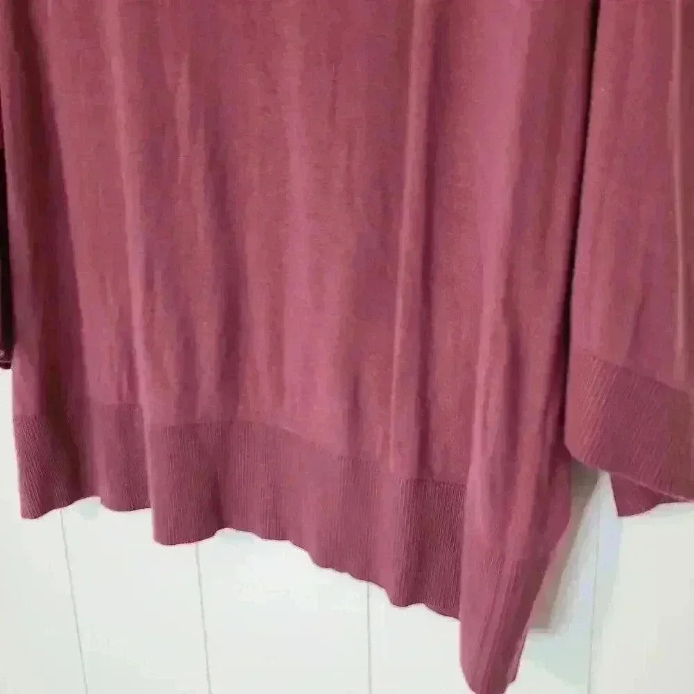 Ann Taylor Factory Mauve Sweater Boxy 3/4 Sleeve Lightweight Size L - Picture 4 of 7